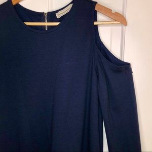 Abercrombie & Fitch Navy Cold-Shoulder Dress